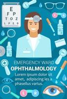 Vector poster for ophthalmology medicine