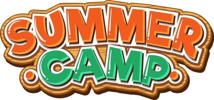 Font design for word summer camp vector