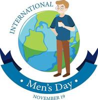 International mens day for poster or banner design vector