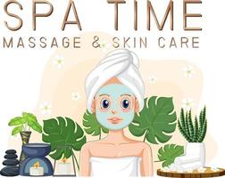 Luxury spa poster template design vector