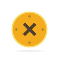 Close Cross Delete Cancel Abstract Circle Background Flat color Icon vector