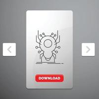 Bug. insect. spider. virus. App Line Icon vector