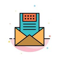 Email Communication Emails Envelope Letter Mail Message Abstract Flat Color Icon Template vector