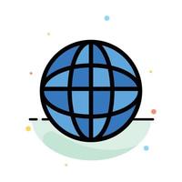 Global Location Internet World Abstract Flat Color Icon Template vector