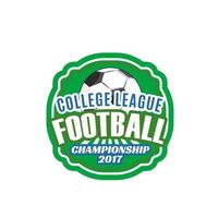 Soccer football college league vector badge icon