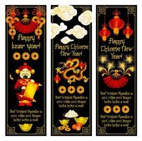 Chinese Lunar New Year greeting banner design vector