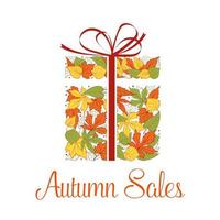 Autumn sale promotion banner. vector