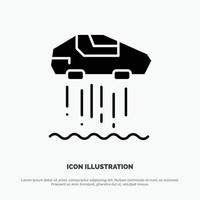 Hover car Personal Car Technology solid Glyph Icon vector