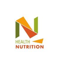 logotipo para empresa de nutrición saludable vector