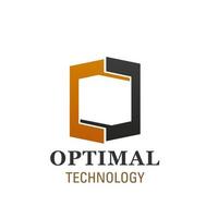 Logo for optimal technology company vector