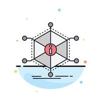 Data help info information resources Flat Color Icon Vector