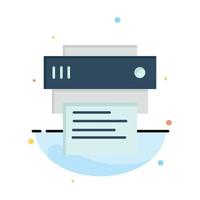 Printer Print Printing Education Abstract Flat Color Icon Template vector