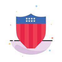 plantilla de icono de color plano abstracto de estados unidos de seguridad de escudo americano vector