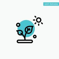 Biology Plant Science Sun turquoise highlight circle point Vector icon