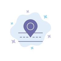 Road Location Way Map Blue Icon on Abstract Cloud Background vector