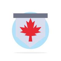 Tag Leaf Canada Sign Abstract Circle Background Flat color Icon vector
