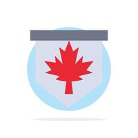 Tag Leaf Canada Sign Abstract Circle Background Flat color Icon vector