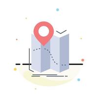 gps location map navigation route Flat Color Icon Vector