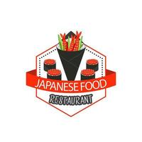 icono de restaurante de comida de cocina japonesa de vector