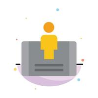 Customer Engagement Mobile Social Abstract Flat Color Icon Template vector