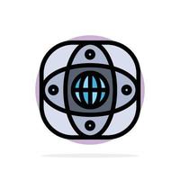 Artificial Connection Earth Global Globe Abstract Circle Background Flat color Icon vector