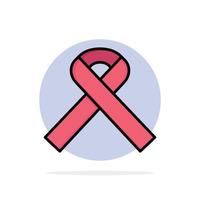 Ribbon Awareness Cancer Abstract Circle Background Flat color Icon vector