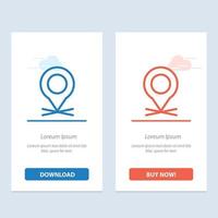 Location Map Pointer Pin  Blue and Red Download and Buy Now web Widget Card Template vector