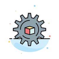 Automated Data Solution Science Abstract Flat Color Icon Template vector