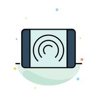 Interaction User Touch Interface Abstract Flat Color Icon Template vector