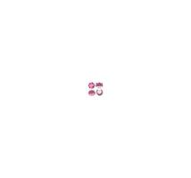 Pink flower wreath icon for spring holiday design vector