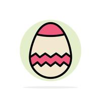 Easter Egg Spring Abstract Circle Background Flat color Icon vector