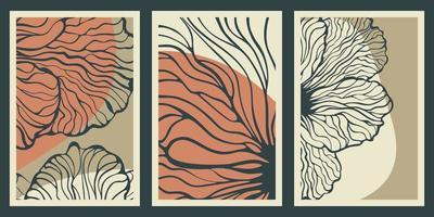 Set of abstract banners. Stoke vector illustration.