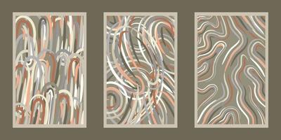 Set of abstract banners. Stoke vector illustration.