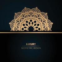 Luxury Mandala with black Background vector
