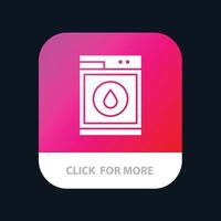 Laundry Machine Washing Robot Mobile App Icon Design vector