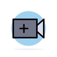 Video Camera Ui Abstract Circle Background Flat color Icon vector