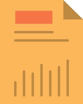 Document Business Chart Finance Graph Paper Statistics  Flat Color Icon Vector icon banner Template
