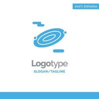 Rotation Science Space Blue Solid Logo Template Place for Tagline vector