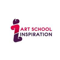 logotipo vectorial para la escuela de arte vector