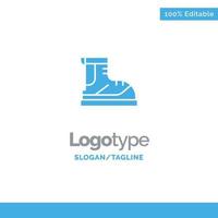 Boots Hiker Hiking Track Boot Blue Business Logo Template vector