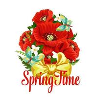 Springtime flowers vector spring time icon