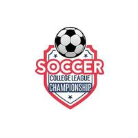 Soccer football league championship vector icon