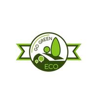 Icon with symbol of saving world environment vector