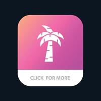 Palm Tree Brazil Mobile App Icon Design vector