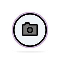 Camera Image Basic Ui Abstract Circle Background Flat color Icon vector