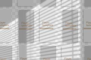 Stationery business branding mockup in realism style with transparent shadow light effect overlay. Mesh grid. Presentation your design card, poster, stories vector