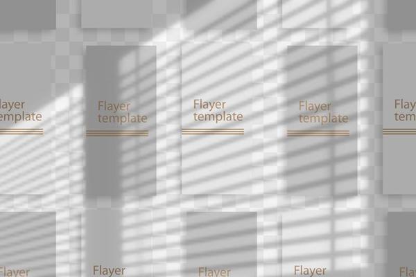 Stationery business branding mockup in realism style with transparent shadow light effect overlay. Mesh grid. Presentation your design card, poster, stories