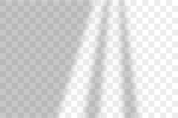 Vector transparent window shadow. Light effect overlay. Mesh grid. Presentation your design card, poster, stories Photo realistic illustration