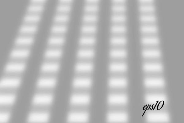 Realistic window shadow. Multiply Overlay effect. Long shadow light on wall or floor. Mesh gradient scenes of natural lighting. Jalousie perforation. Natural background for design. Illustration