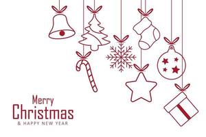 Modern christmas background design vector